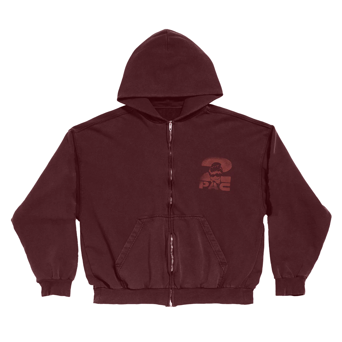 Stamped Zipped Hoodie